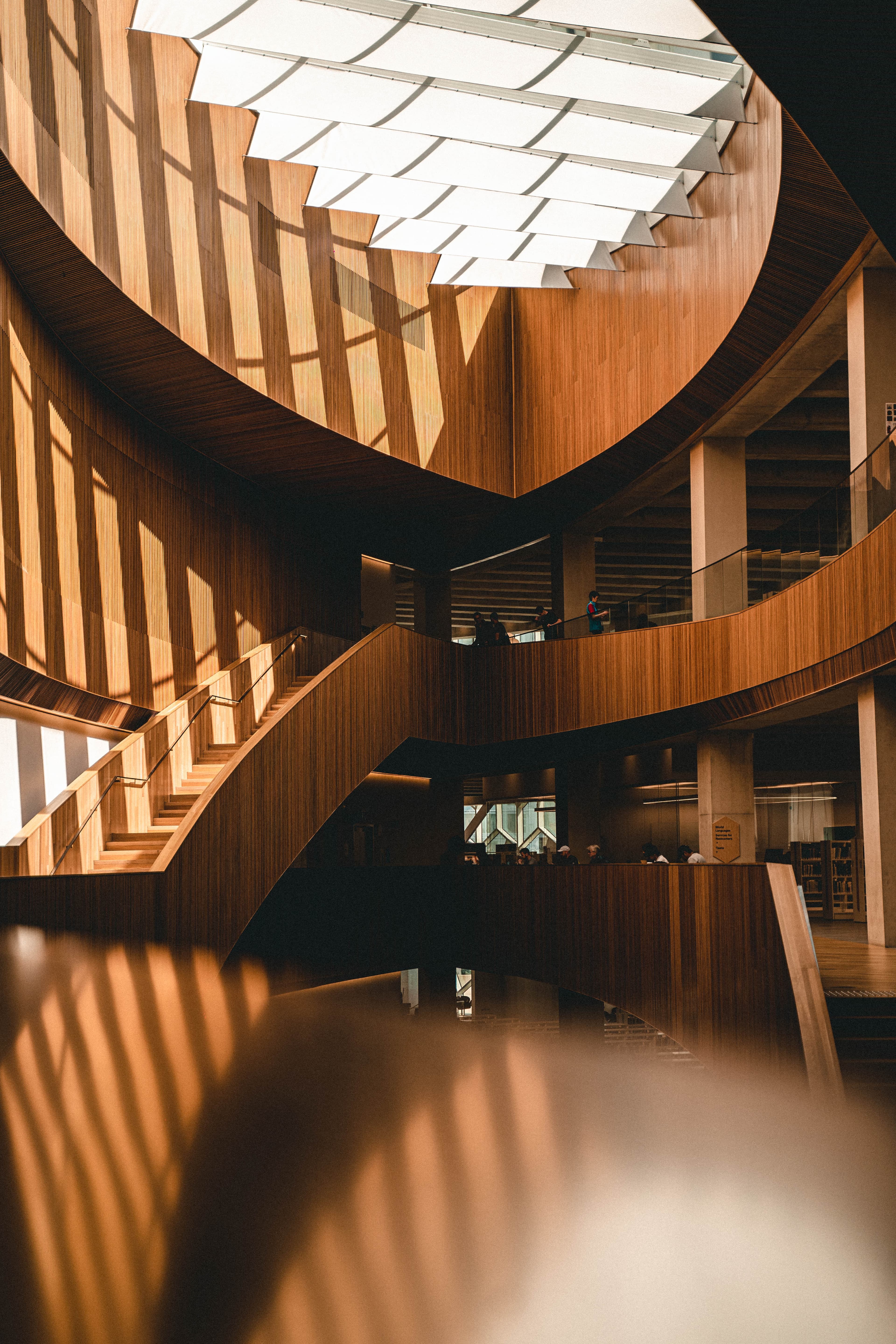 The interior of Calgary Central Library, Canada